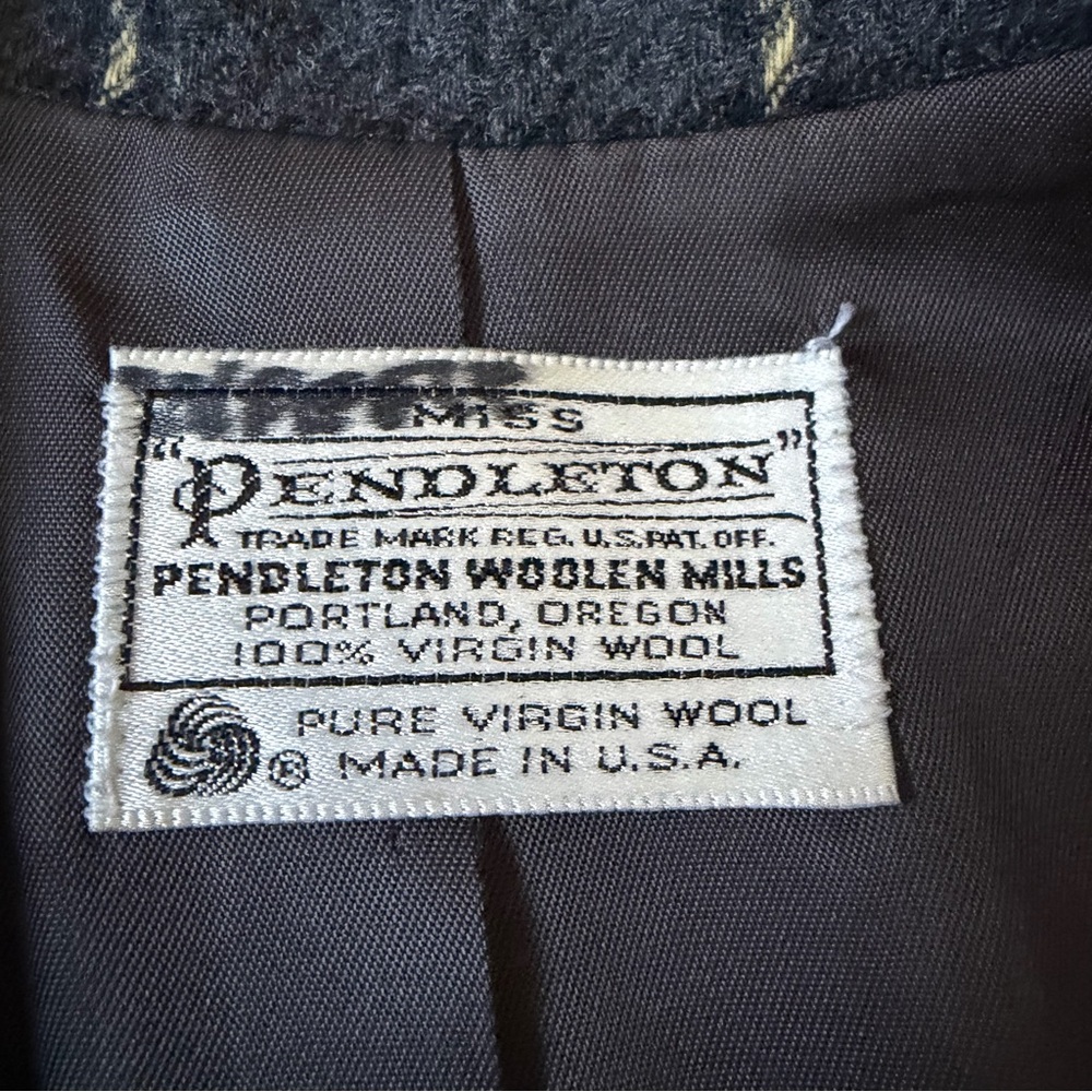 Vintage Pendleton Wool Plaid Blazer Jacket - Picture 4 of 14